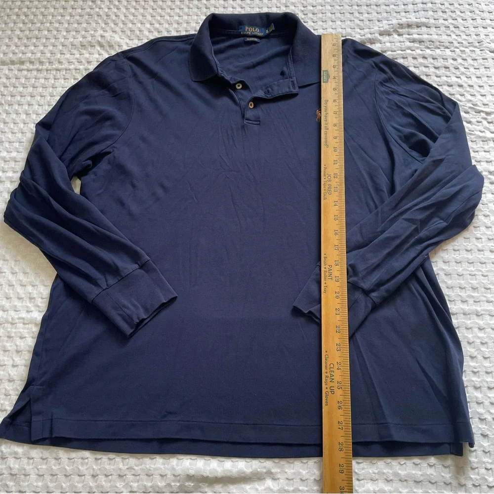 Polo Ralph Lauren Long Sleeve Polo Shirt XL Classic Fit Multicolor Pony‎ Navy